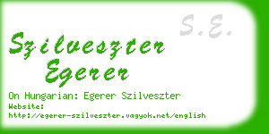 szilveszter egerer business card